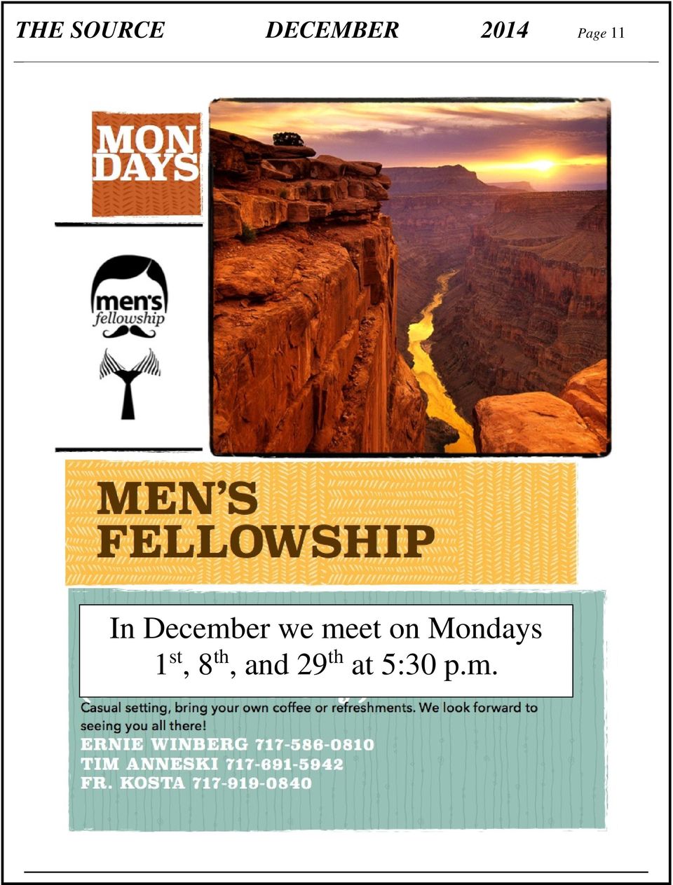 meet on Mondays 1 st, 8