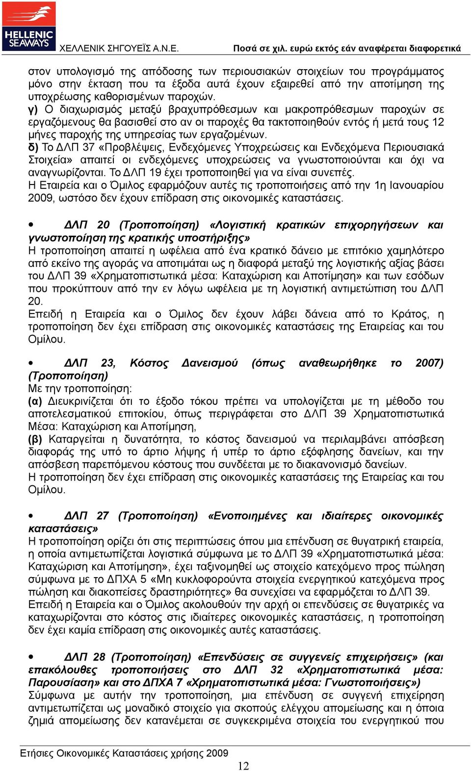 δ) Το ΔΛΠ 37 «Προβλέψεις, Ενδεχόμενες Υποχρεώσεις και Ενδεχόμενα Περιουσιακά Στοιχεία» απαιτεί οι ενδεχόμενες υποχρεώσεις να γνωστοποιούνται και όχι να αναγνωρίζονται.