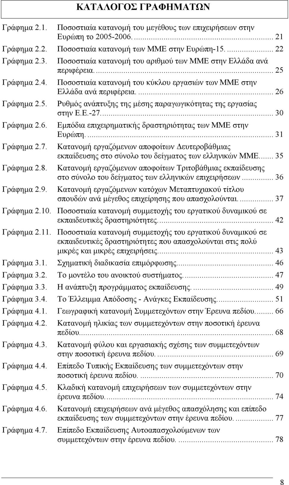 .. 25 Ποσοστιαία κατανομή του κύκλου εργασιών των ΜΜΕ στην Ελλάδα ανά περιφέρεια.... 26 Ρυθμός ανάπτυξης της μέσης παραγωγικότητας της εργασίας στην Ε.Ε.-27.