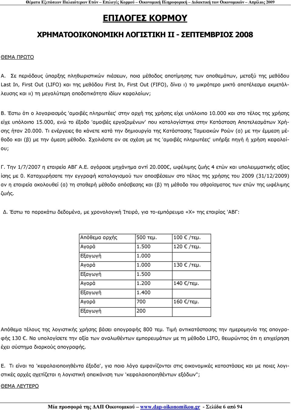 μικτό αποτέλεσμα εκμετάλλευσης και ιι) τη μεγαλύτερη αποδοτικότητα ιδίων κεφαλαίων; Β. Έστω ότι ο λογαριασμός 'αμοιβές πληρωτέες' στην αρχή της χρήσης είχε υπόλοιπο 10.