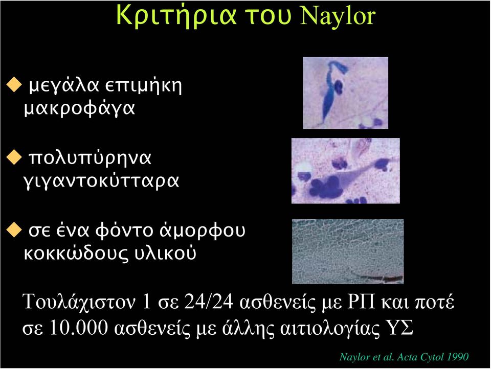 Τουλάχιστον 1 σε 24/24 ασθενείς με ΡΠ και ποτέ σε 10.