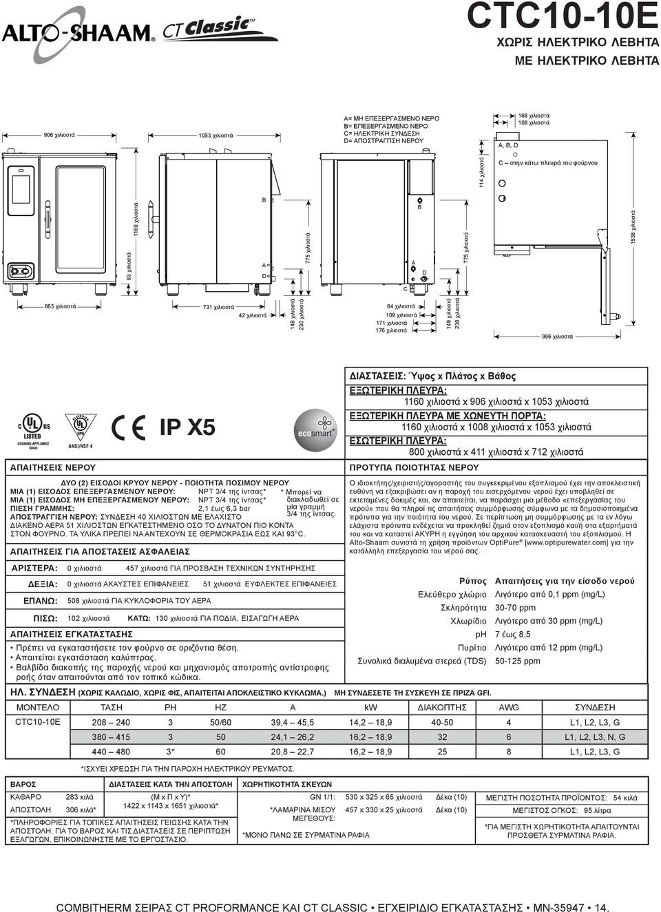 1.173 χιλιοστά x 907 χιλιοστά x 995 χιλιοστά 6.10 ΠΑΝΩ ΑΠΟ 10.10: 1.850 χιλιοστά x 907 χιλιοστά x 995 χιλιοστά ΗΛ. 10.10 ΣΕ ΒΑΣΗ 28 ΙΝΤΣΩΝ: 2.