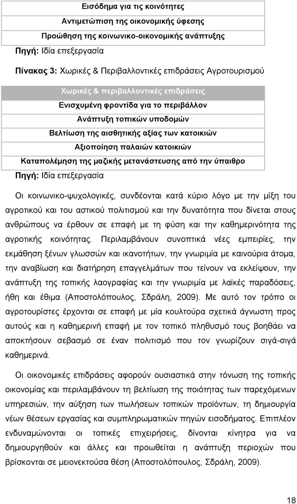 μετανάστευσης από την ύπαιθρο Πηγή: Ιδία επεξεργασία Οι κοινωνικο-ψυχολογικές, συνδέονται κατά κύριο λόγο με την μίξη του αγροτικού και του αστικού πολιτισμού και την δυνατότητα που δίνεται στους