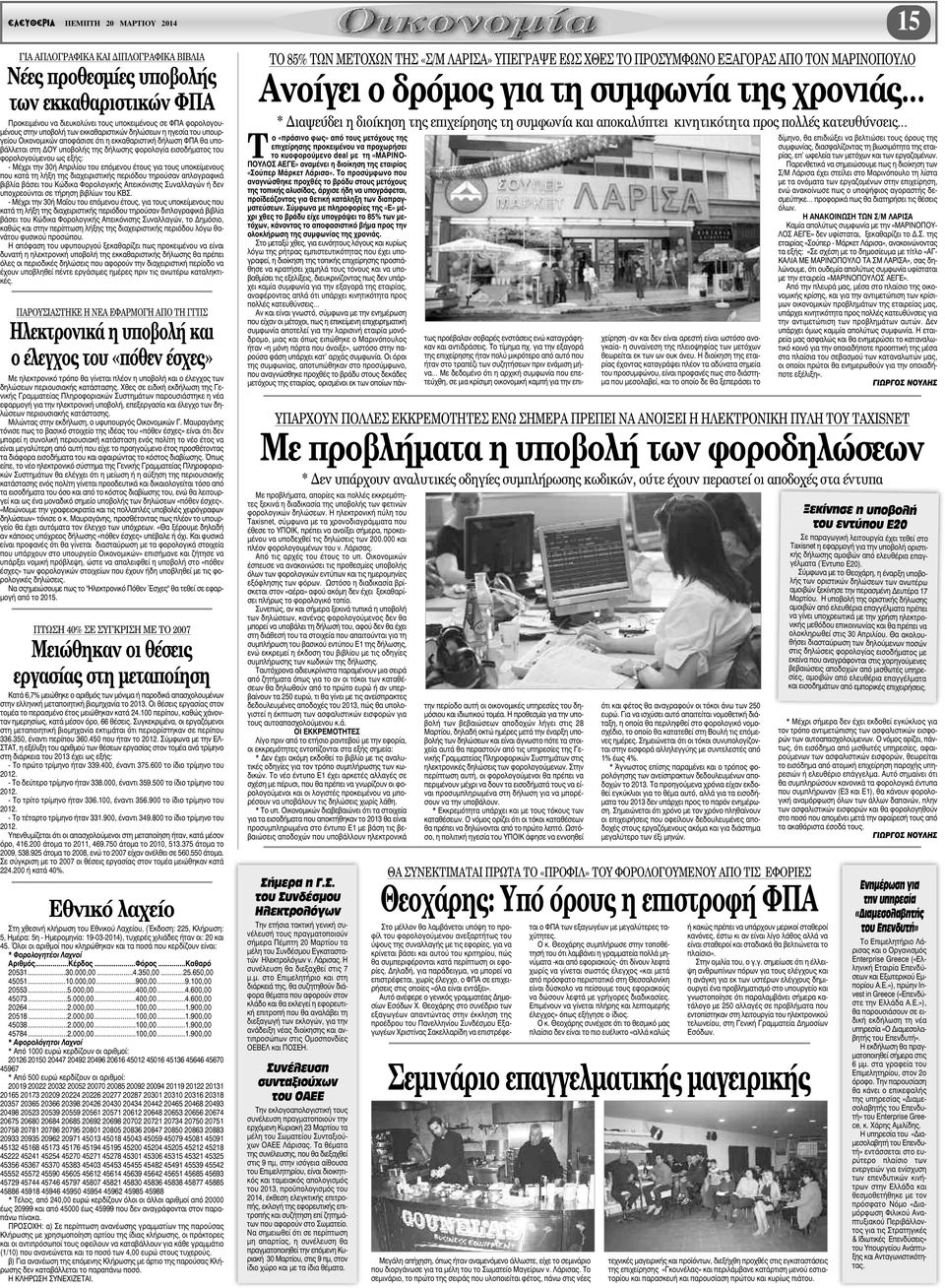 επόμενου έτους για τους υποκείμενους που κατά τη λήξη της διαχειριστικής περιόδου τηρούσαν απλογραφικά βιβλία βάσει του Κώδικα Φορολογικής Απεικόνισης Συναλλαγών ή δεν υποχρεούνται σε τήρηση βιβλίων