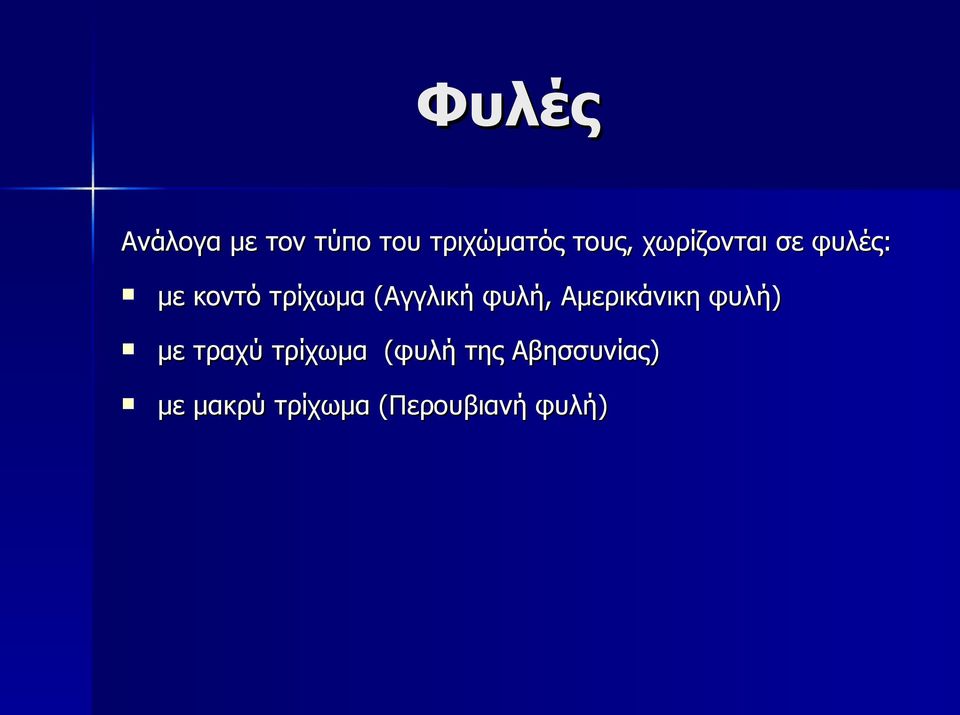 φυλή, Αμερικάνικη φυλή) με τραχύ τρίχωμα (φυλή