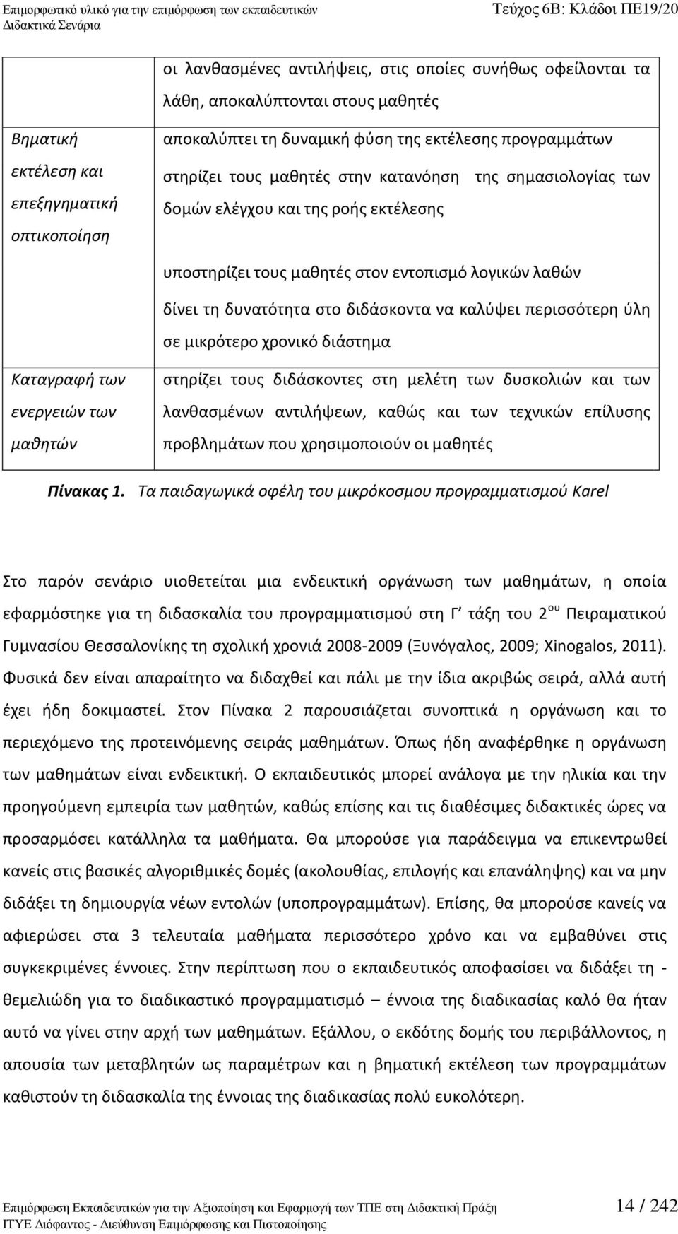 να καλφψει περιςςότερθ φλθ ςε μικρότερο χρονικό διάςτθμα Καταγραφι των ενεργειϊν των μακθτϊν ςτθρίηει τουσ διδάςκοντεσ ςτθ μελζτθ των δυςκολιϊν και των λανκαςμζνων αντιλιψεων, κακϊσ και των τεχνικϊν