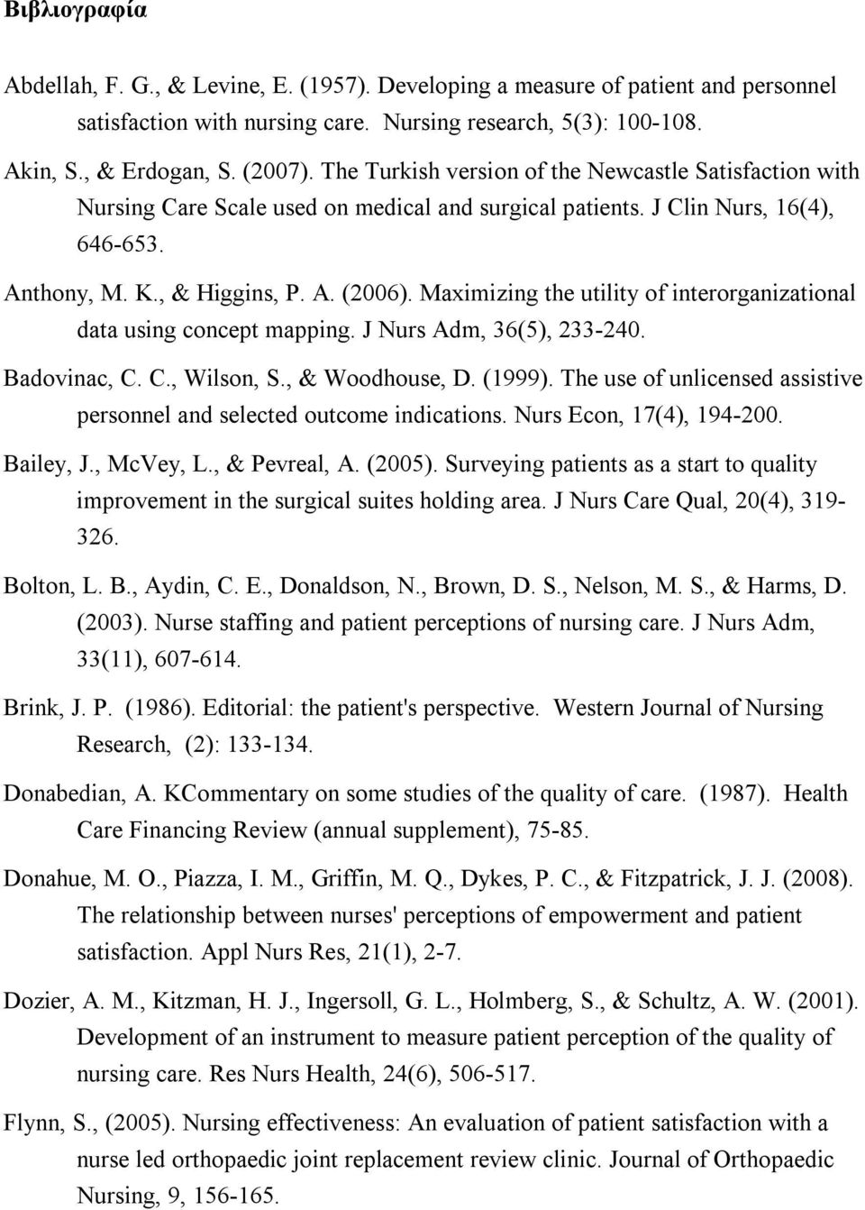 Maximizing the utility of interorganizational data using concept mapping. J Nurs Adm, 36(5), 233-240. Badovinac, C. C., Wilson, S., & Woodhouse, D. (1999).