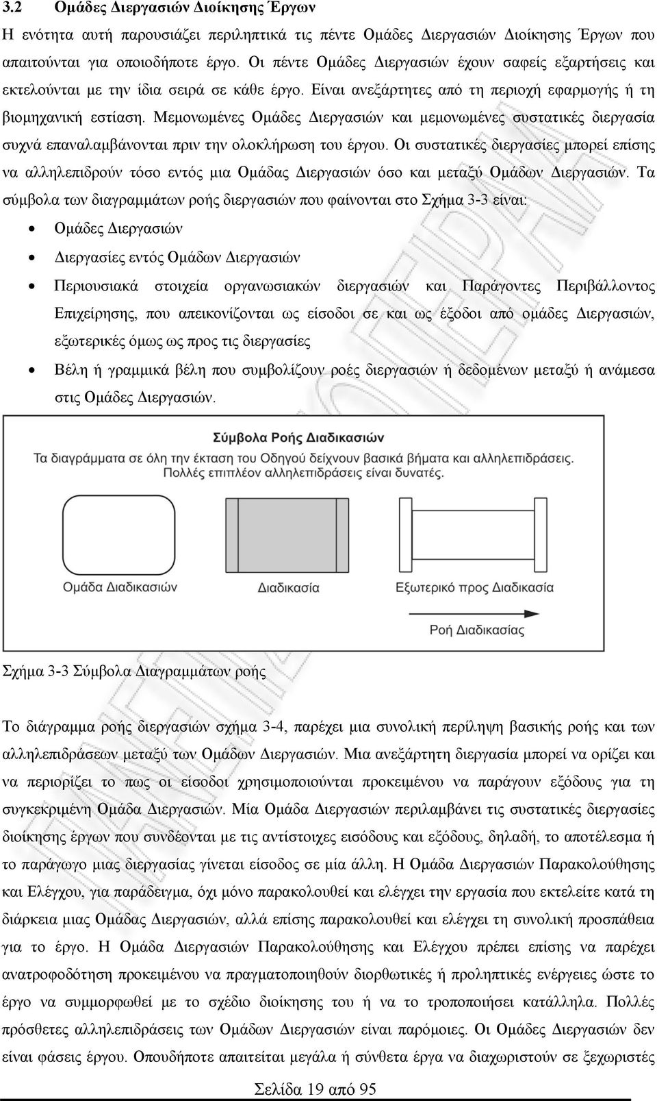 Μεμονωμένες Ομάδες Διεργασιών και μεμονωμένες συστατικές διεργασία συχνά επαναλαμβάνονται πριν την ολοκλήρωση του έργου.