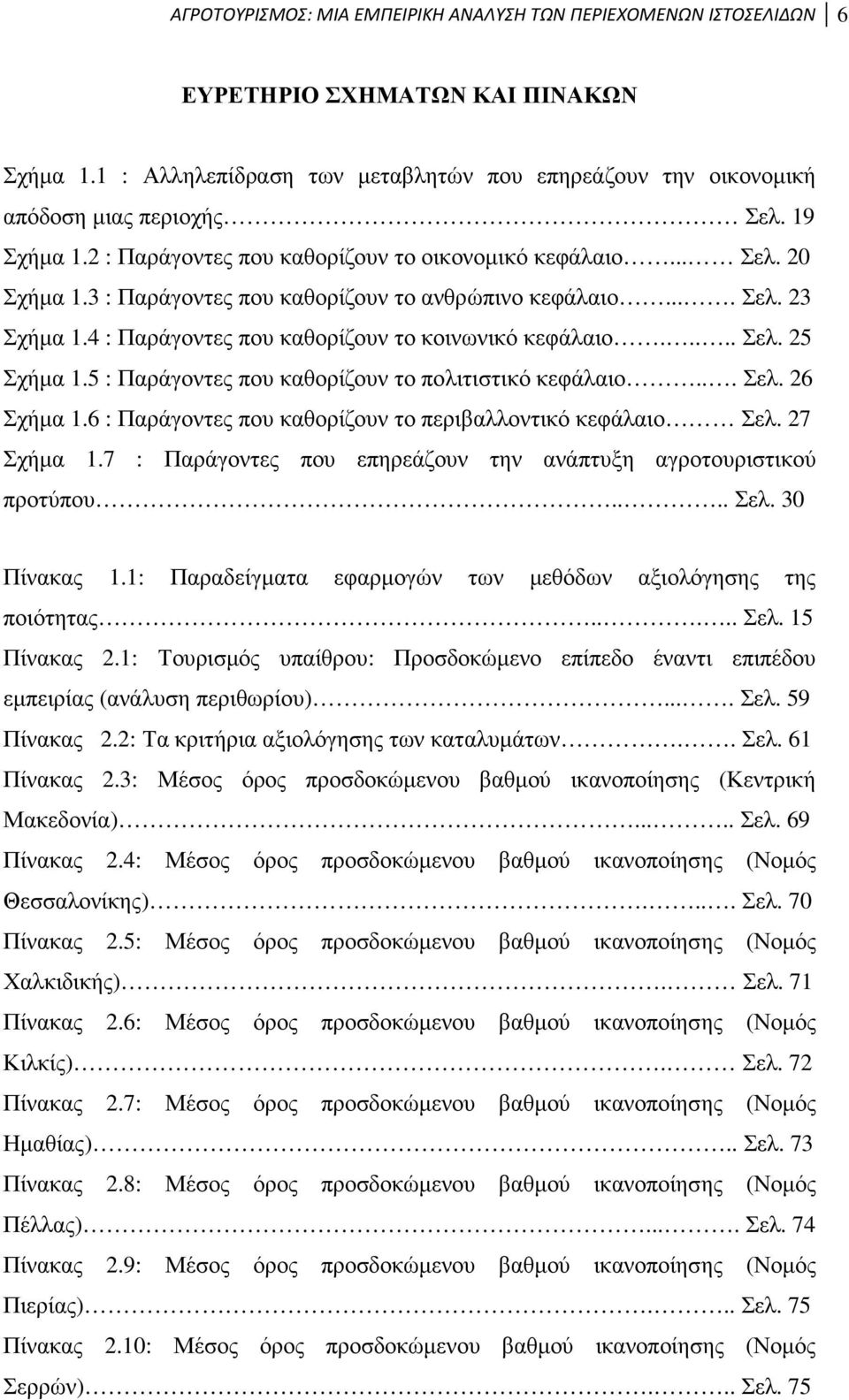 4 : Παράγοντες που καθορίζουν το κοινωνικό κεφάλαιο..... Σελ. 25 Σχήµα 1.5 : Παράγοντες που καθορίζουν το πολιτιστικό κεφάλαιο... Σελ. 26 Σχήµα 1.