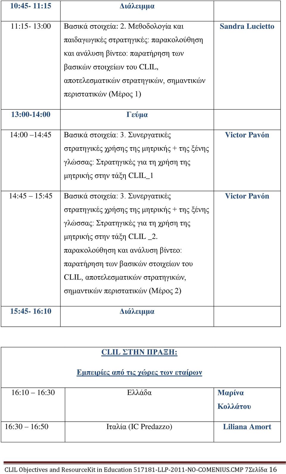 13:00-14:00 Γεύμα 14:00 14:45 Βασικά στοιχεία: 3.