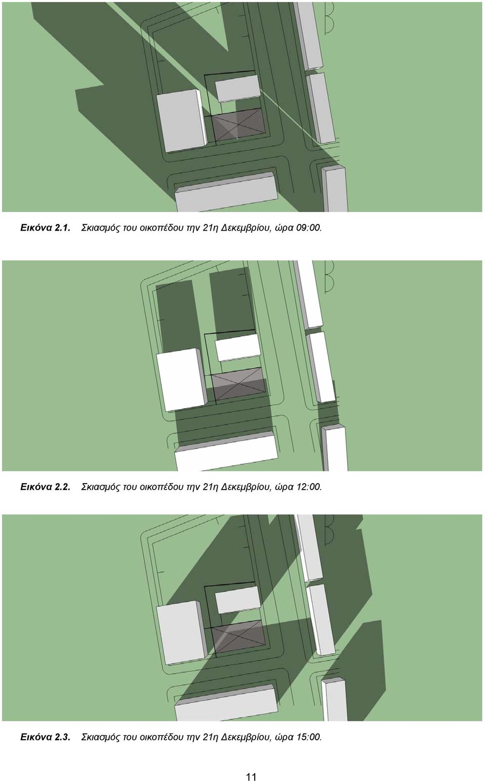 09:00. Εικόνα 2.2.  12:00. Εικόνα 2.3.  15:00. 11
