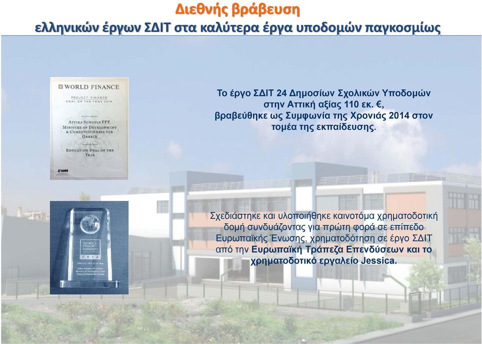 , βραβεύθηκε ως Συμφωνία της Χρονιάς 2014 στον τομέα της εκπαίδευσης.