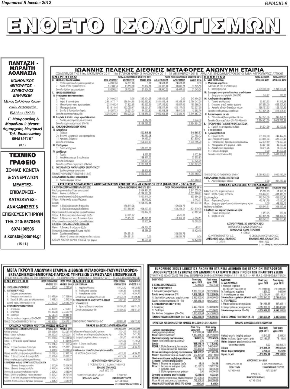 Μαυρουκάκη & Μαρκέλου 2 (έναντι ηµαρχείας Μεγάρων) Τηλ. Επικοινωνίας: 6945197161 (3.