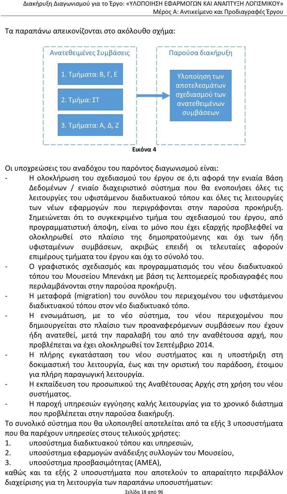 περιγράφονται στην παρούσα προκήρυξη.