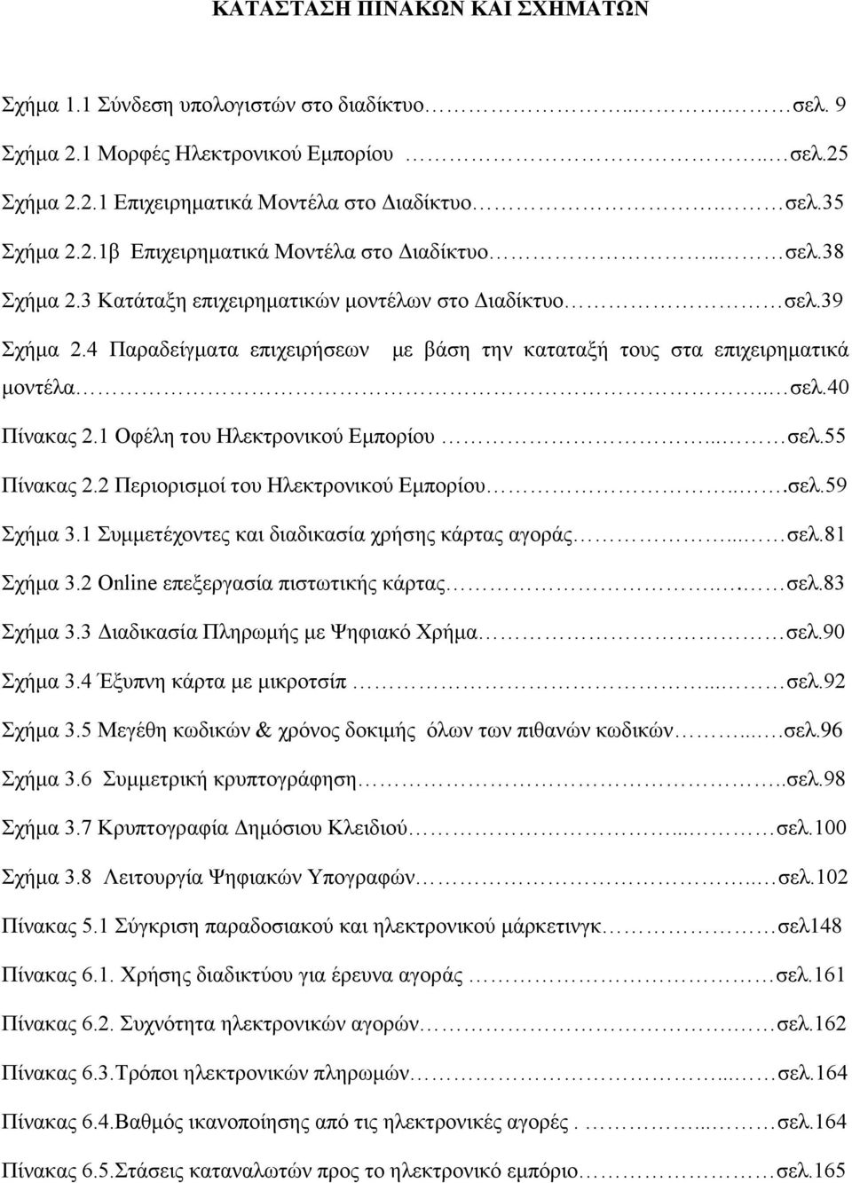 1 Οφέλη του Ηλεκτρονικού Εμπορίου... σελ.55 Πίνακας 2.2 Περιορισμοί του Ηλεκτρονικού Εμπορίου...σελ.59 Σχήμα 3.1 Συμμετέχοντες και διαδικασία χρήσης κάρτας αγοράς... σελ.81 Σχήμα 3.