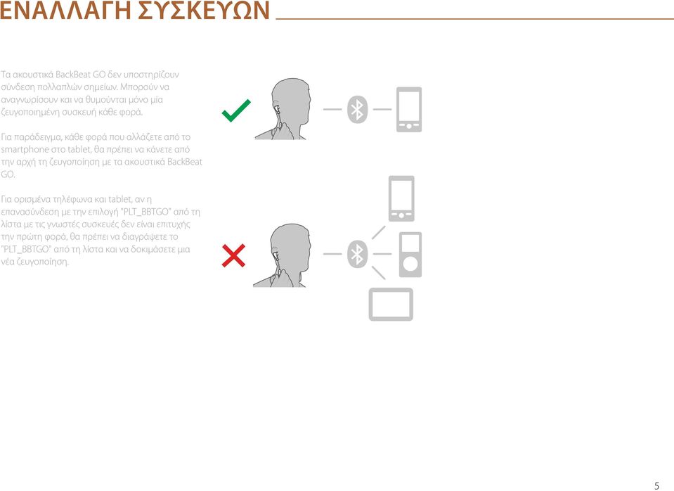 Για παράδειγμα, κάθε φορά που αλλάζετε από το smartphone στο tablet, θα πρέπει να κάνετε από την αρχή τη ζευγοποίηση με τα ακουστικά