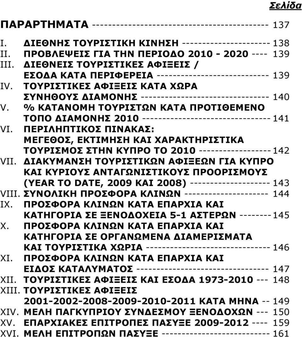 % ΚΑΤΑΝΟΜΗ ΤΟΥΡΙΣΤΩΝ ΚΑΤΑ ΠΡΟΤΙΘΕΜΕΝΟ VI.