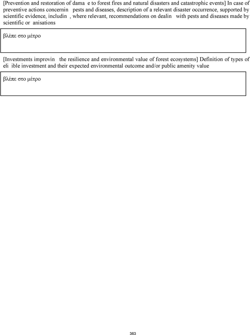 recommendations on dealing with pests and diseases made by scientific organisations [Investments improving the resilience and