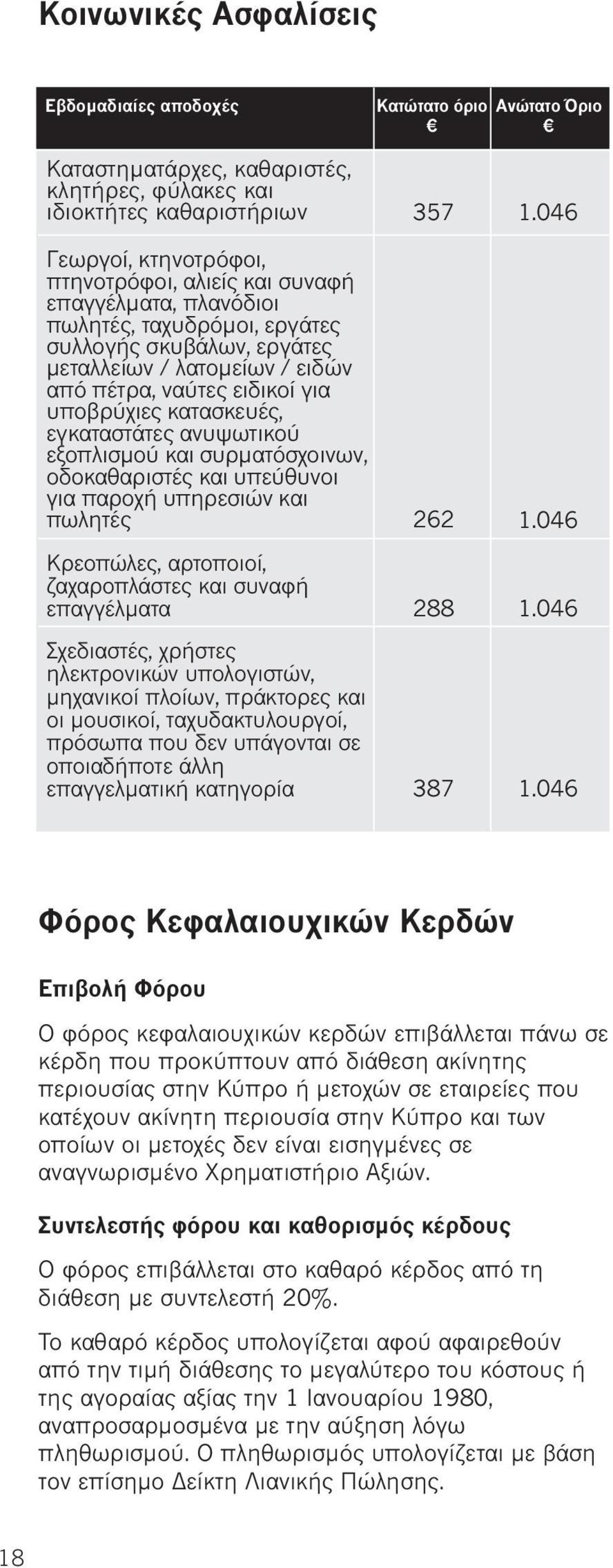 υποβρύχιες κατασκευές, εγκαταστάτες ανυψωτικού εξοπλισμού και συρματόσχοινων, οδοκαθαριστές και υπεύθυνοι για παροχή υπηρεσιών και πωλητές Κρεοπώλες, αρτοποιοί, ζαχαροπλάστες και συναφή επαγγέλματα