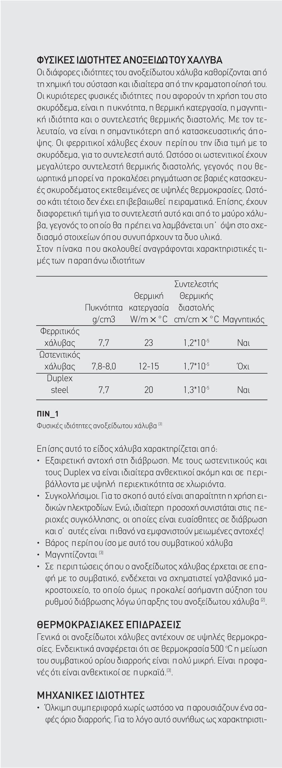 Με τον τελευταίο, να είναι η σημαντικότερη από κατασκευαστικής άποψης. Οι φερριτικοί χάλυβες έχουν περίπου την ίδια τιμή με το σκυρόδεμα, για το συντελεστή αυτό.