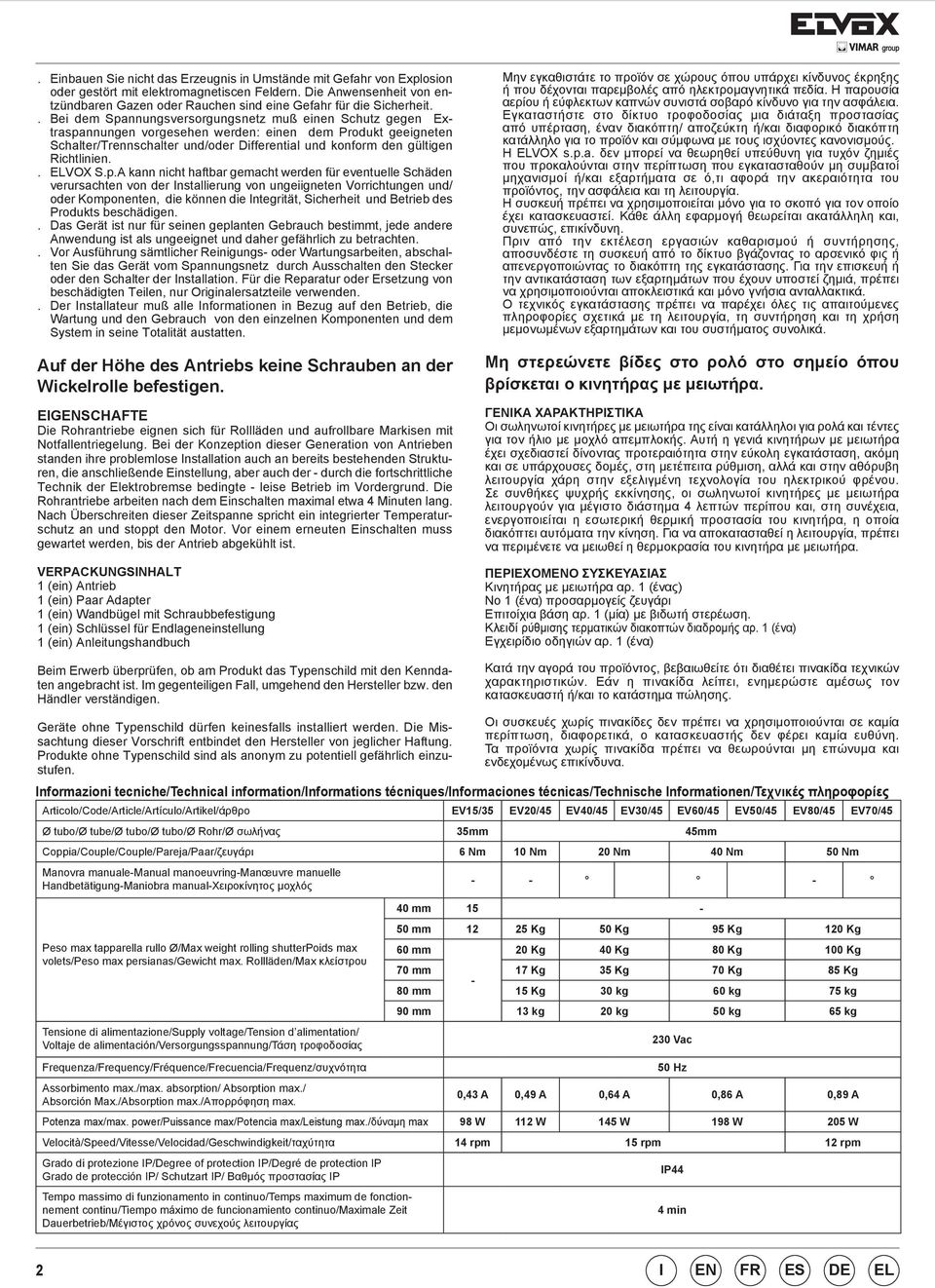 . Bei dem Spannungsversorgungsnetz muß einen Schutz gegen Extraspannungen vorgesehen werden: einen dem Produkt geeigneten Schalter/Trennschalter und/oder Differential und konform den gültigen