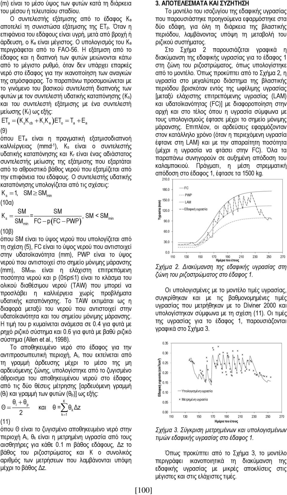 Ο υπολογισμός του Ke περιγράφεται από το FAO-56.