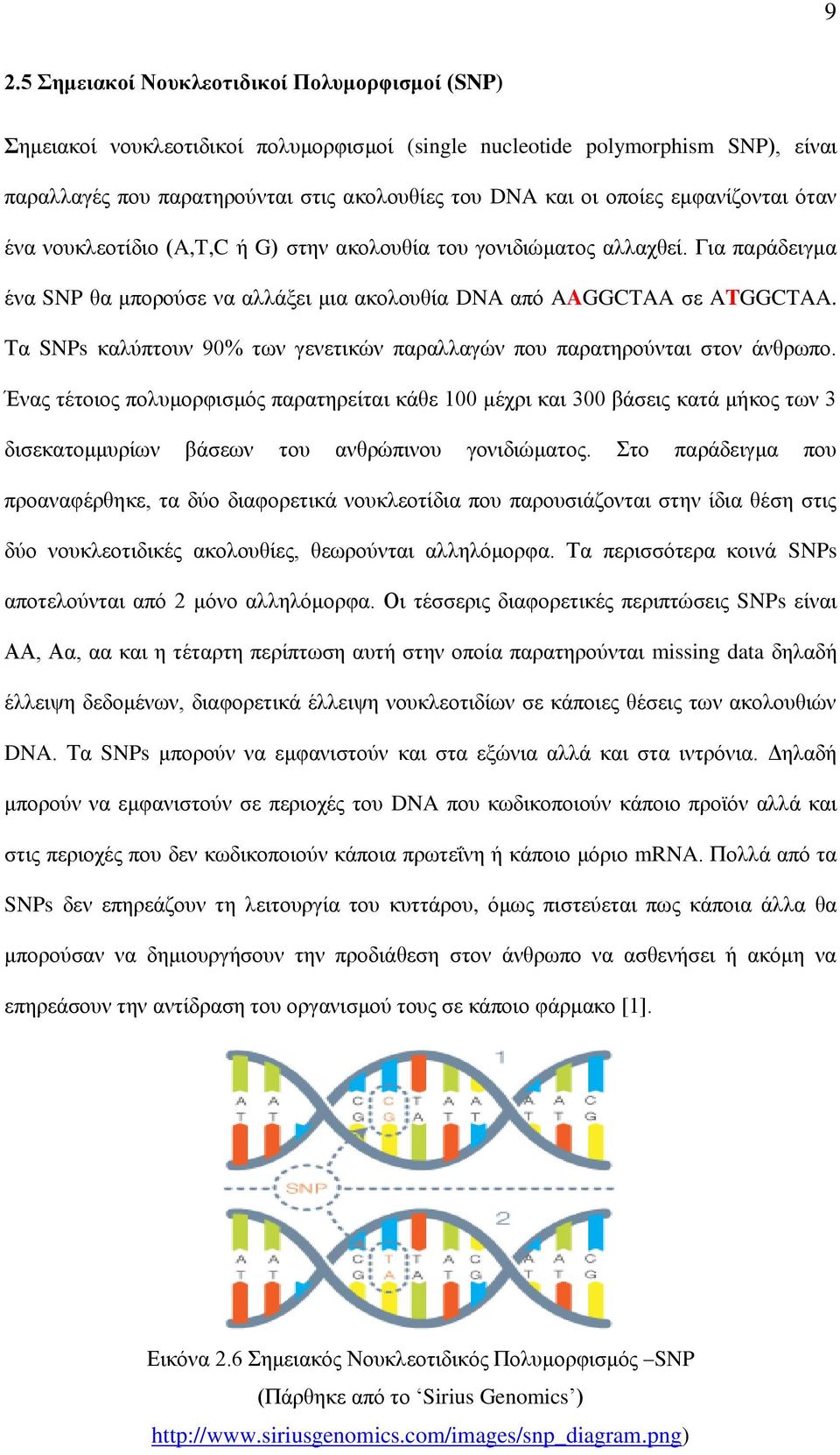 Τα SNPs καλύπτουν 90% των γενετικών παραλλαγών που παρατηρούνται στον άνθρωπο.