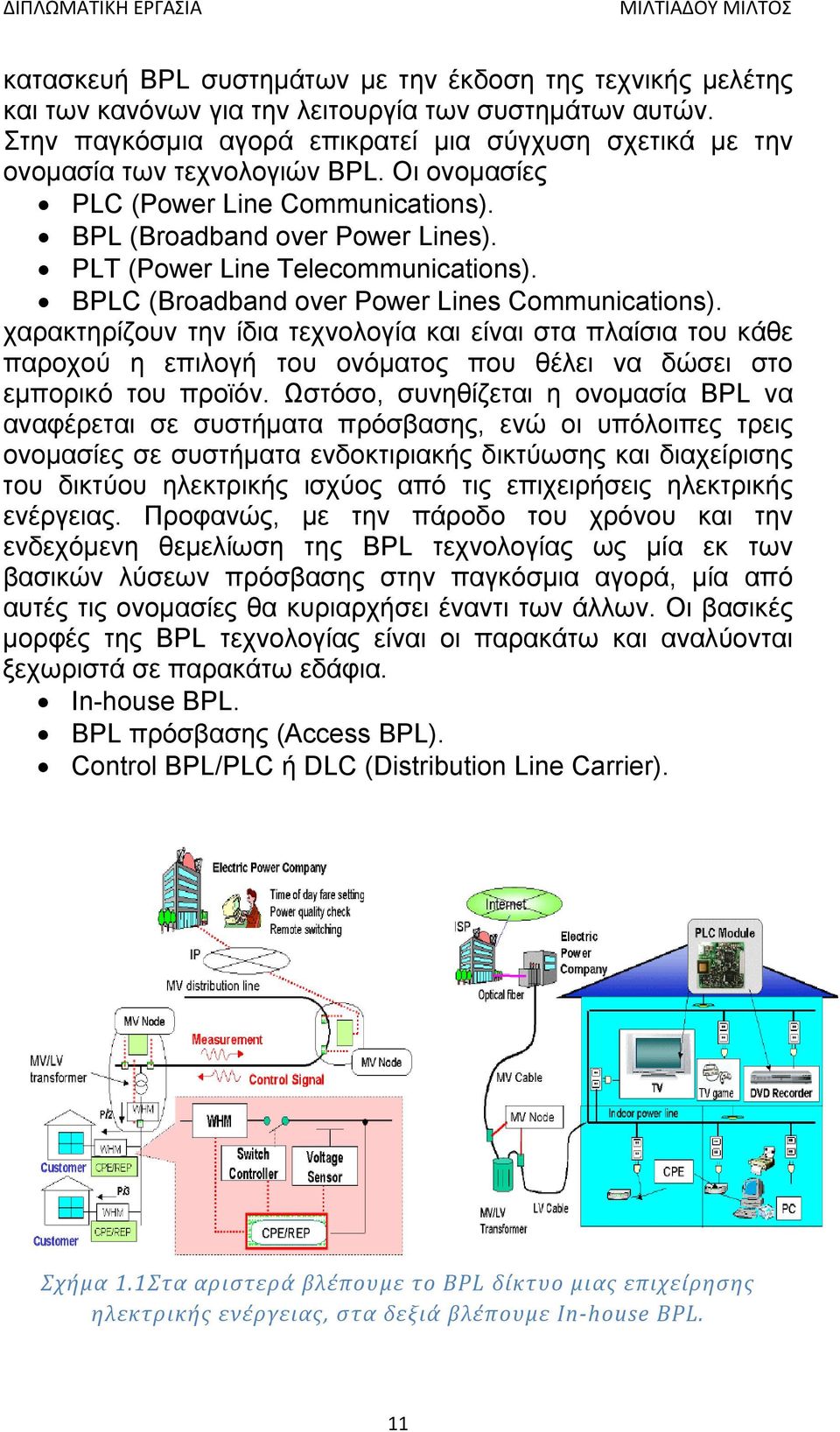 PLT (Power Line Telecommunications). BPLC (Broadband over Power Lines Communications).