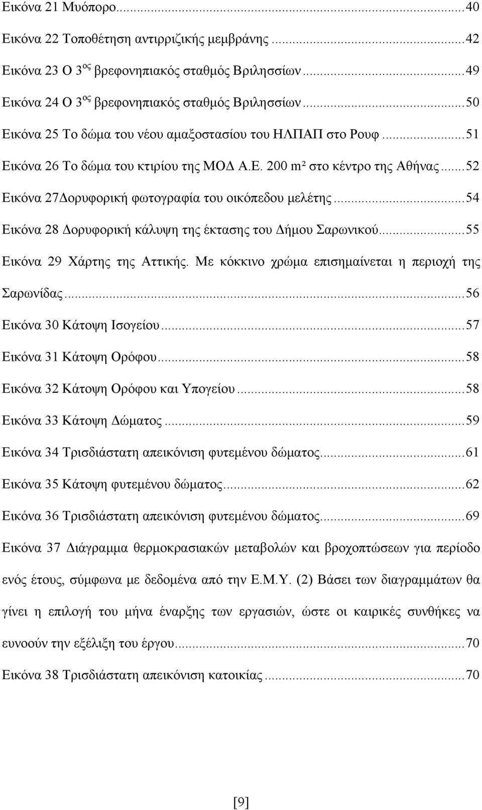 .. 54 Εικόνα 28 Δορυφορική κάλυψη της έκτασης του Δήμου Σαρωνικού... 55 Εικόνα 29 Χάρτης της Αττικής. Με κόκκινο χρώμα επισημαίνεται η περιοχή της Σαρωνίδας... 56 Εικόνα 30 Κάτοψη Ισογείου.