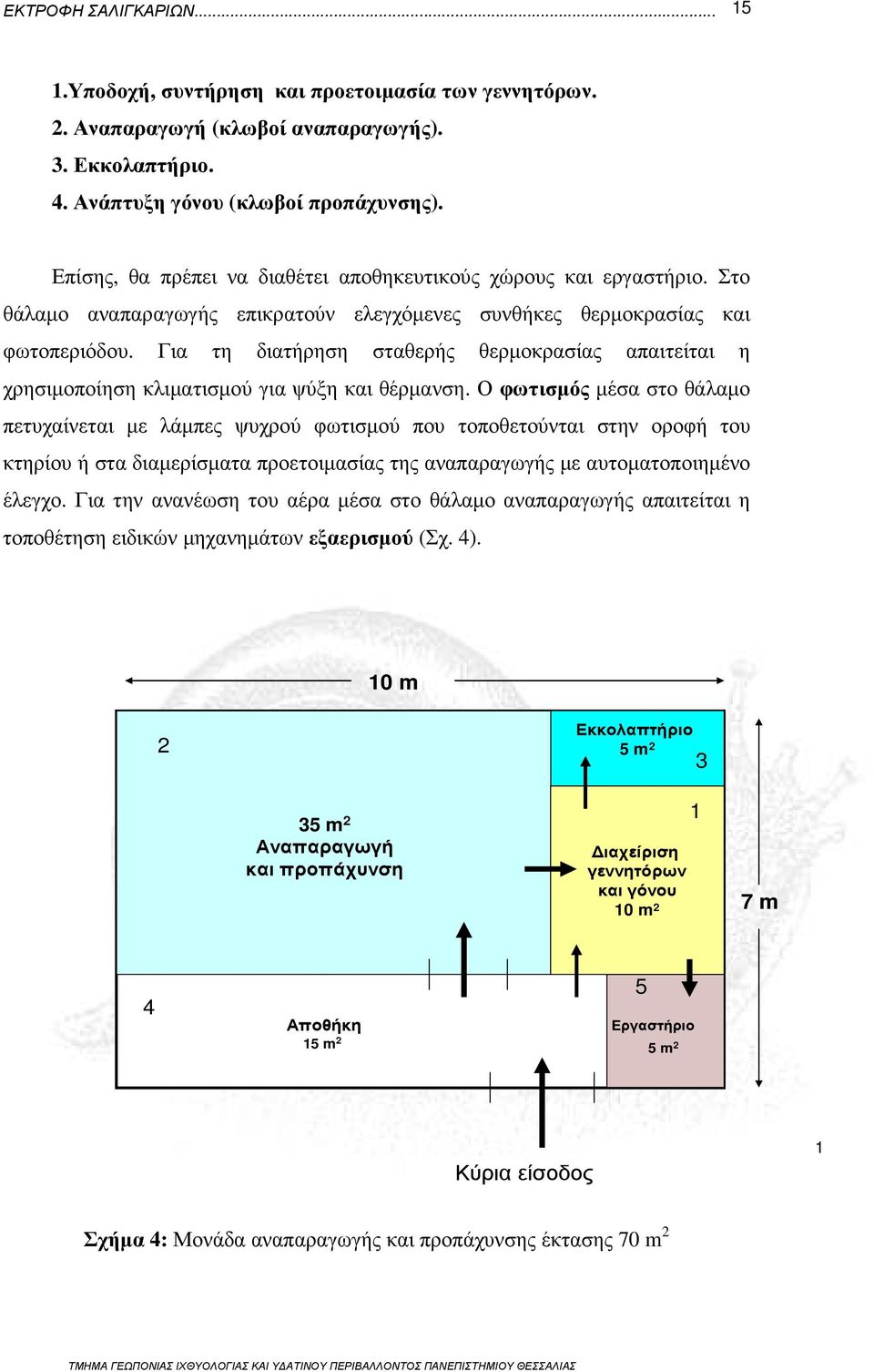 Για τη διατήρηση σταθερής θερµοκρασίας απαιτείται η χρησιµοποίηση κλιµατισµού για ψύξη και θέρµανση.