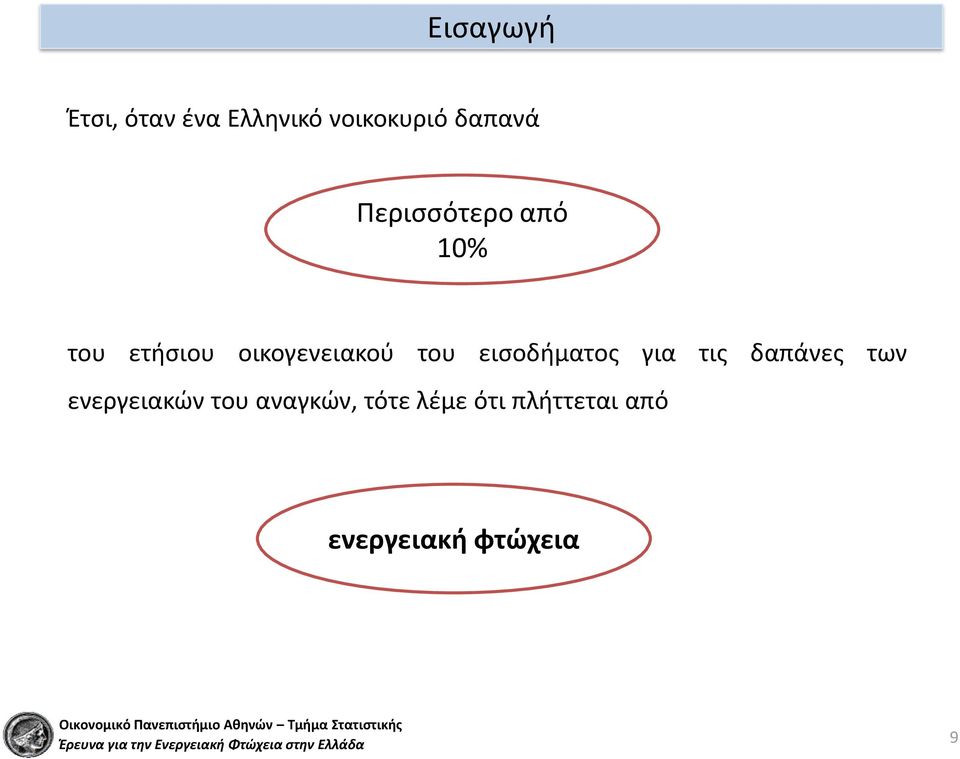 εισοδήματος για τις δαπάνες των ενεργειακών του