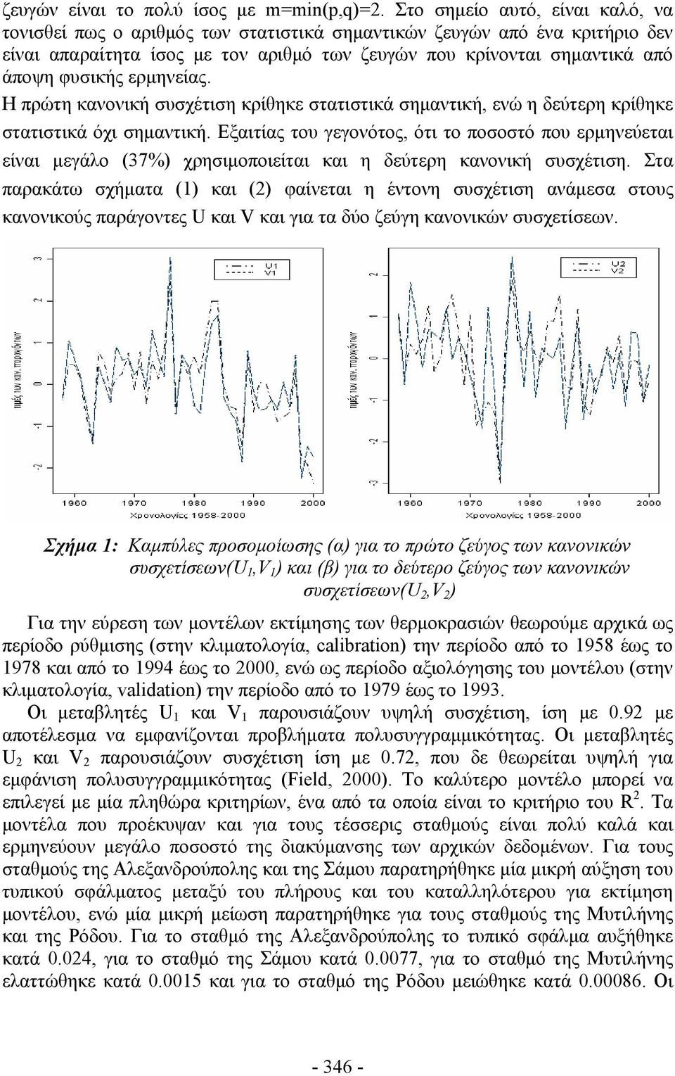 ερμηνείας. Η πρώτη κανονική συσχέτιση κρίθηκε στατιστικά σημαντική, ενώ η δεύτερη κρίθηκε στατιστικά όχι σημαντική.