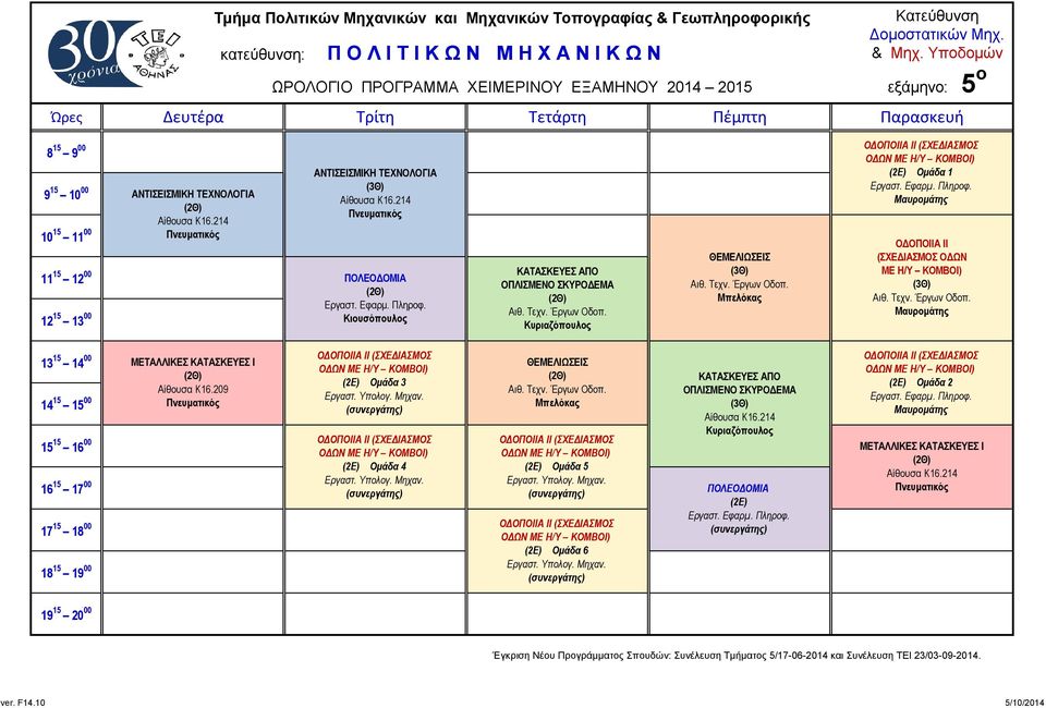 ΑΠΟ ΟΠΛΙΣΜΕΝΟ ΣΚΥΡΟΔΕΜΑ ΘΕΜΕΛΙΩΣΕΙΣ ΟΔΟΠΟΙΙΑ ΙΙ (ΣΧΕΔΙΑΣΜΟΣ ΟΔΩΝ ΜΕ Η/Υ ΚΟΜΒΟΙ)