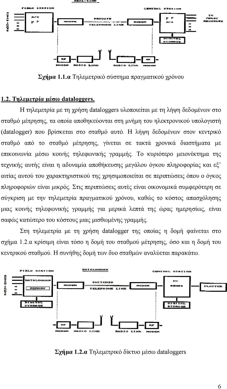 Η λήψη δεδοµένων στον κεντρικό σταθµό από το σταθµό µέτρησης, γίνεται σε τακτά χρονικά διαστήµατα µε επικοινωνία µέσω κοινής τηλεφωνικής γραµµής.