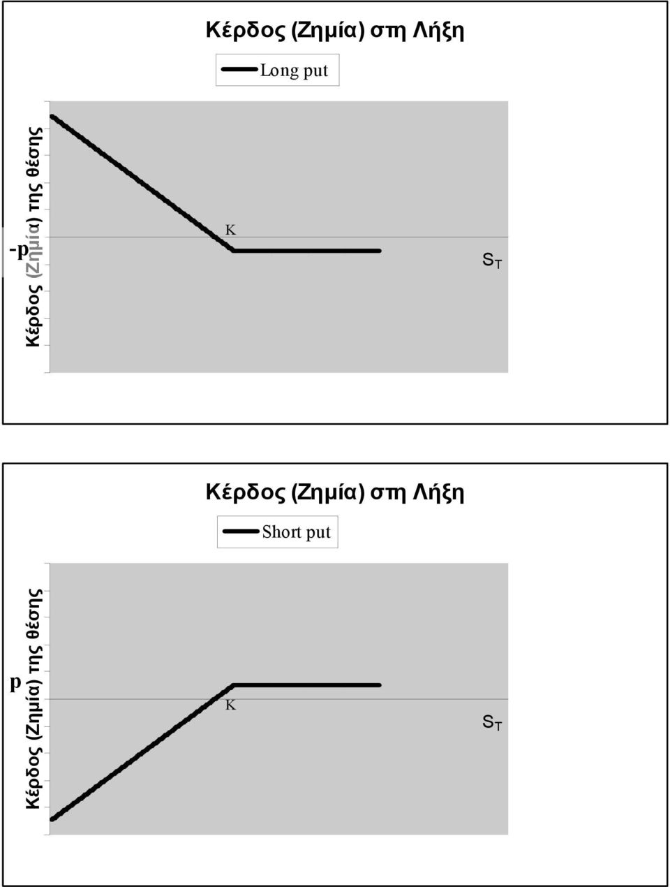 T Κέρδος (Ζηµία) στη Λήξη Short