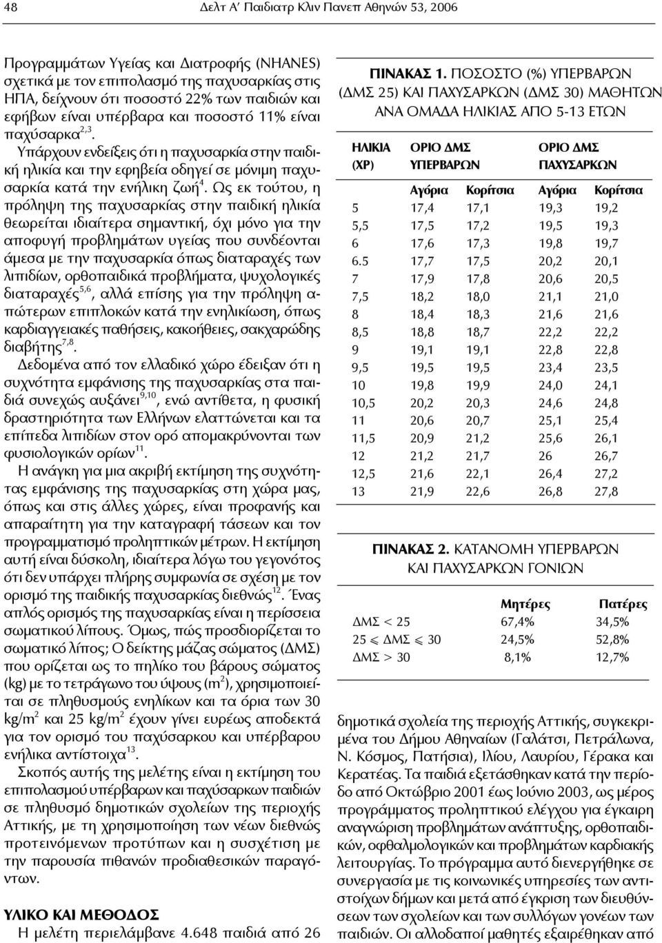 Ως εκ τούτου, η πρόληψη της παχυσαρκίας στην παιδική ηλικία θεωρείται ιδιαίτερα σημαντική, όχι μόνο για την αποφυγή προβλημάτων υγείας που συνδέονται άμεσα με την παχυσαρκία όπως διαταραχές των