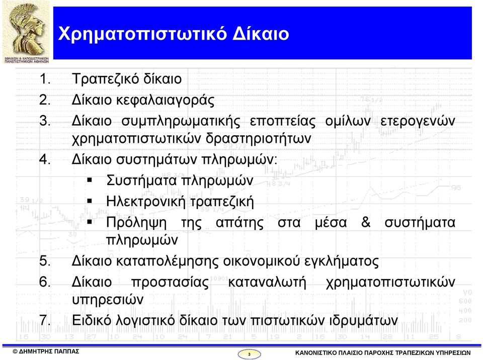 Δίκαιο συστημάτων πληρωμών: Συστήματα πληρωμών Ηλεκτρονική τραπεζική Πρόληψη της απάτης στα μέσα & συστήματα