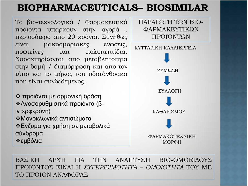 Χαρακτηρίζονται απο μεταβλητότητα στην δομή / διαμόρφωση και απο τον τύπο και το μήκος του υδατάνθρακα που είναι συνδεδεμένος.