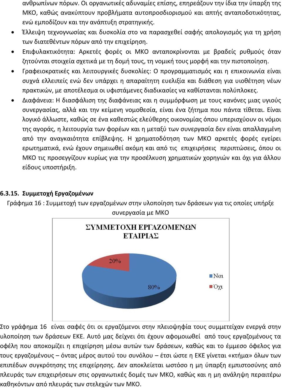 Έλλειψη τεχνογνωσίας και δυσκολία στο να παρασχεθεί σαφής απολογισμός για τη χρήση των διατεθέντων πόρων από την επιχείρηση.