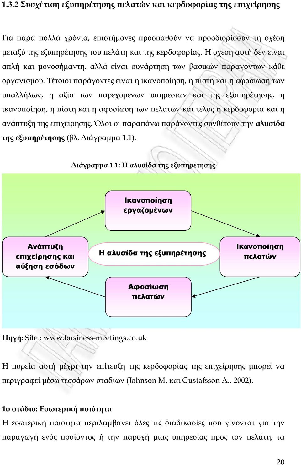 Τέτοιοι ϖαράγοντες είναι η ικανοϖοίηση, η ϖίστη και η αφοσίωση των υϖαλλήλων, η αξία των ϖαρεχόµενων υϖηρεσιών και της εξυϖηρέτησης, η ικανοϖοίηση, η ϖίστη και η αφοσίωση των ϖελατών και τέλος η