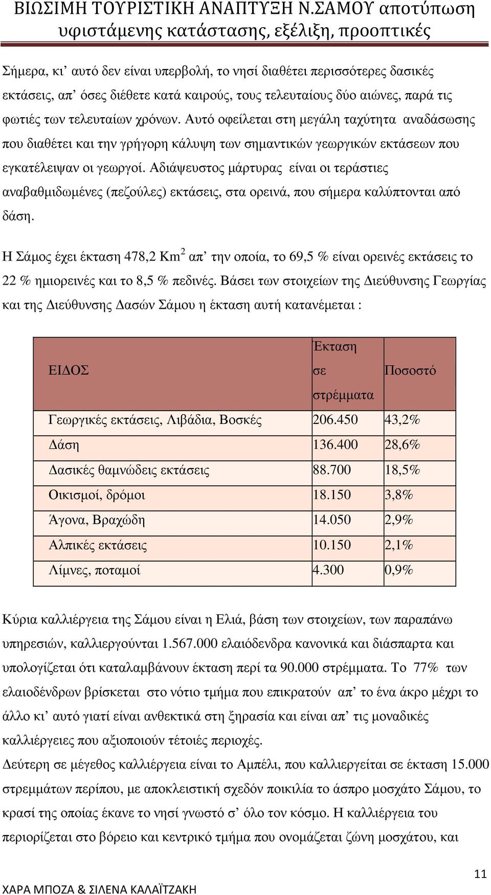 Αδιάψευστος µάρτυρας είναι οι τεράστιες αναβαθµιδωµένες (πεζούλες) εκτάσεις, στα ορεινά, που σήµερα καλύπτονται από δάση.