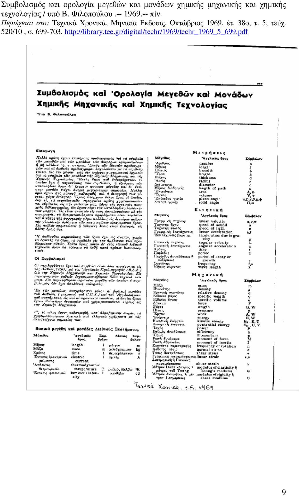 Περιέχεται στο: Τεχνικά Χρονικά, Μηνιαία Εκδοσις, Οκτώβριος 1969, έτ.