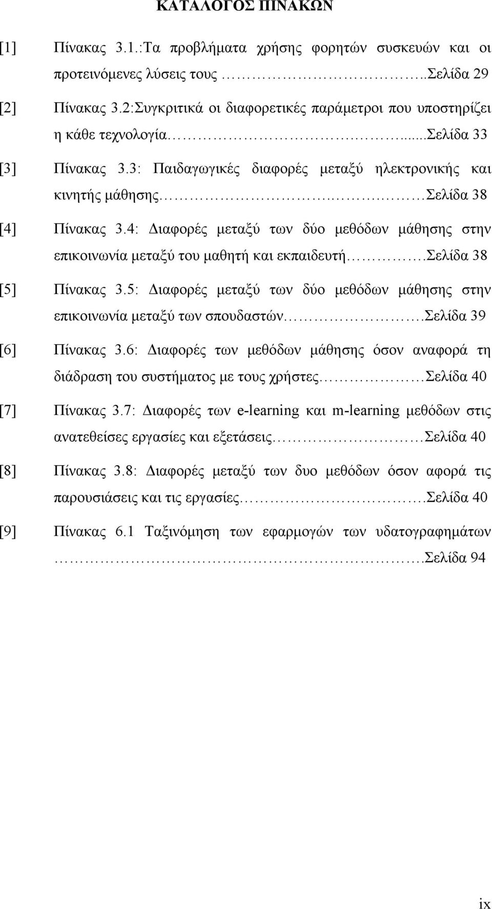 4: Διαφορές μεταξύ των δύο μεθόδων μάθησης στην επικοινωνία μεταξύ του μαθητή και εκπαιδευτή.σελίδα 38 [5] Πίνακας 3.5: Διαφορές μεταξύ των δύο μεθόδων μάθησης στην επικοινωνία μεταξύ των σπουδαστών.