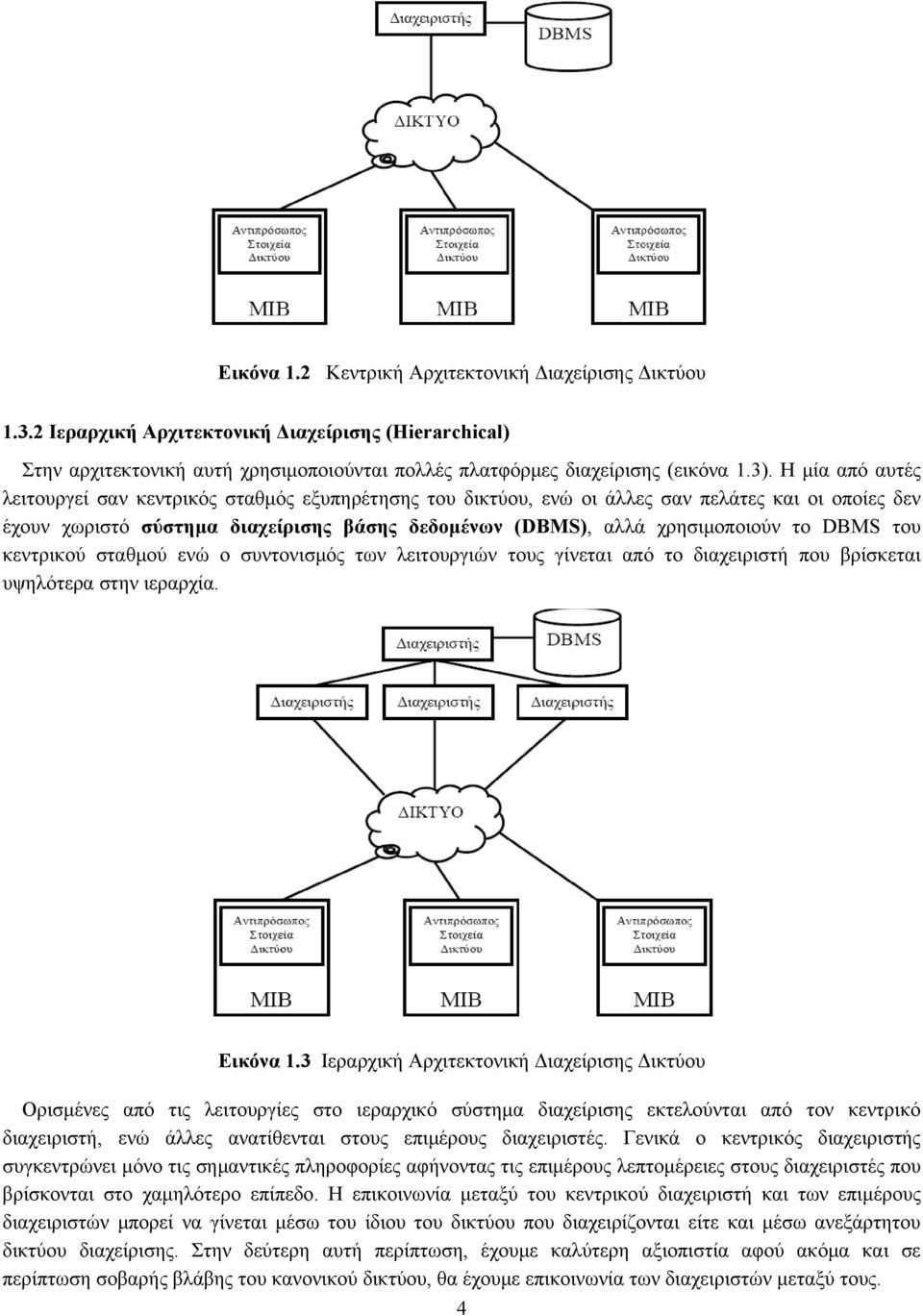 DBMS του κεντρικού σταθμού ενώ ο συντονισμός των λειτουργιών τους γίνεται από το διαχειριστή που βρίσκεται υψηλότερα στην ιεραρχία. Εικόνα 1.