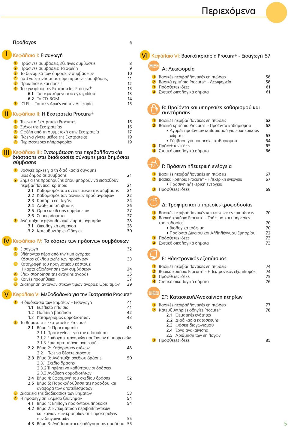 2 To CD-ROM 14 7 ICLEI Τοπικές Αρχές για την Αειφορία 15 Κεφάλαιο ΙΙ: Η Eκστρατεία Procura+ 1 Τι είναι η Eκστρατεία Procura+ ; 16 2 Στόχοι της Εκστρατείας 16 3 Οφέλη από τη συμμετοχή στην Eκστρατεία