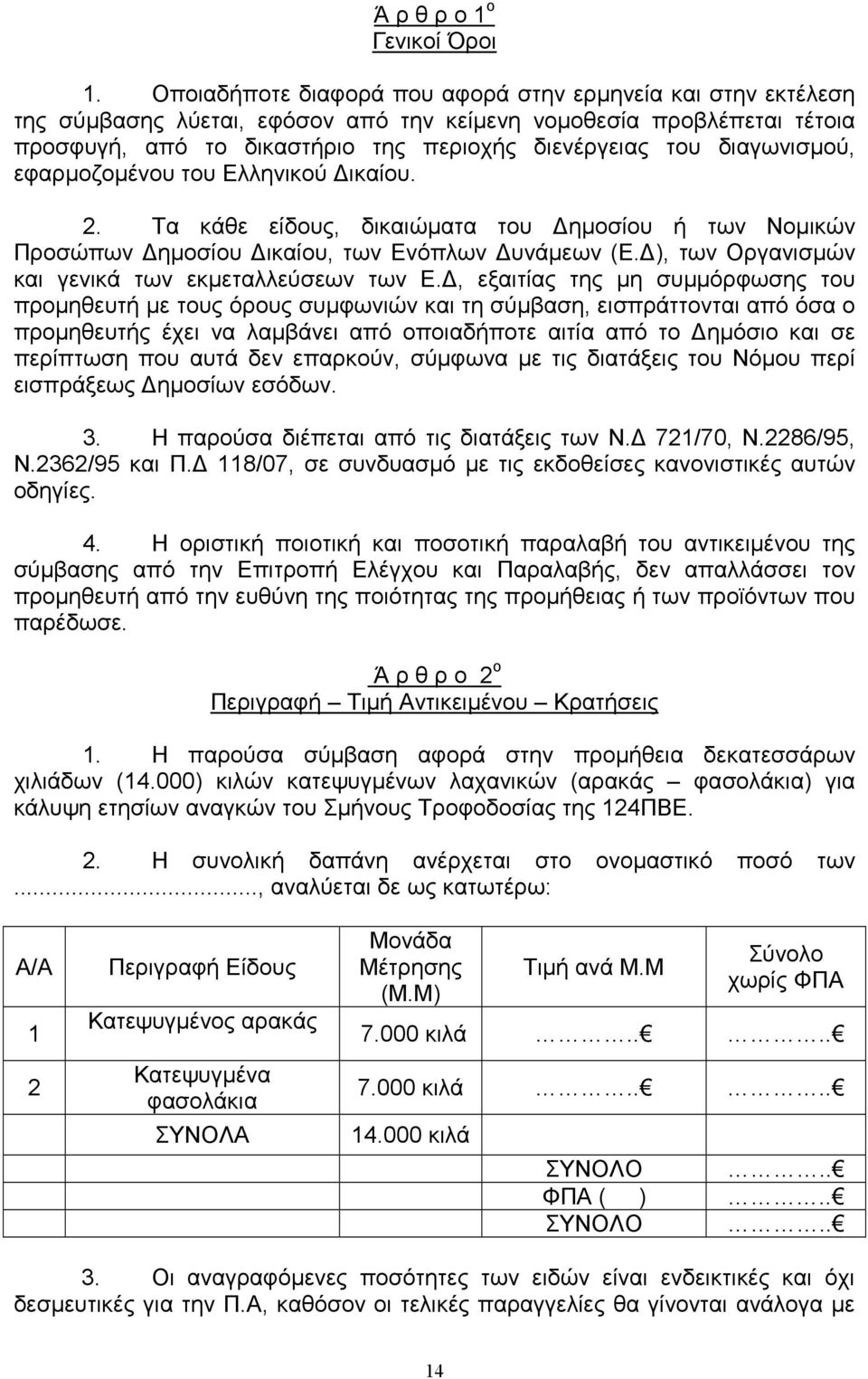 διαγωνισµού, εφαρµοζοµένου του Ελληνικού ικαίου. 2. Τα κάθε είδους, δικαιώµατα του ηµοσίου ή των Νοµικών Προσώπων ηµοσίου ικαίου, των Ενόπλων υνάµεων (Ε.