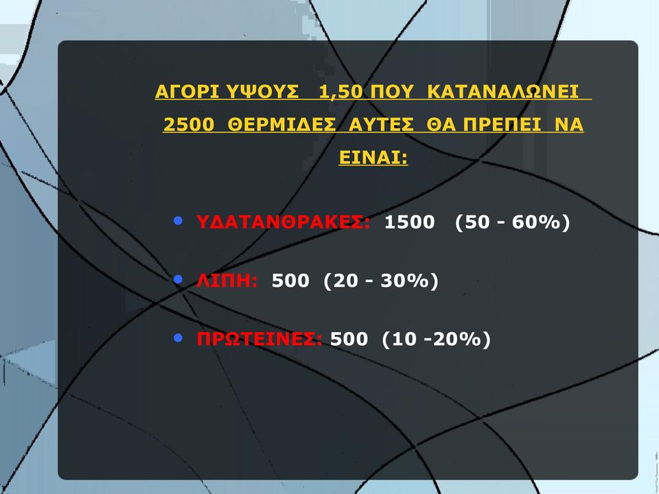 ΕΙΝΑΙ: ΥΔΑΤΑΝΘΡΑΚΕΣ: 1500 (50-60%)