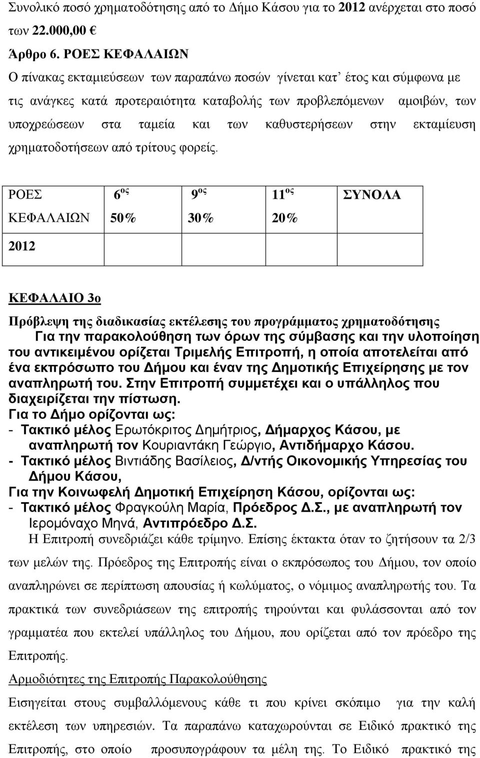 καθυστερήσεων στην εκταμίευση χρηματοδοτήσεων από τρίτους φορείς.