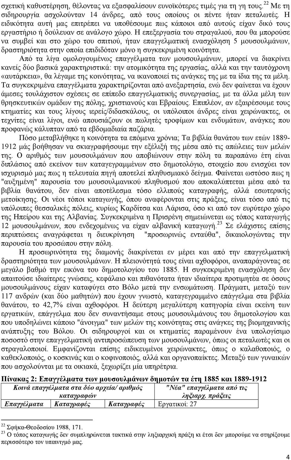 Η επεξεργασία του στραγαλιού, που θα µπορούσε να συµβεί και στο χώρο του σπιτιού, ήταν επαγγελµατική ενασχόληση 5 µουσουλµάνων, δραστηριότητα στην οποία επιδιδόταν µόνο η συγκεκριµένη κοινότητα.