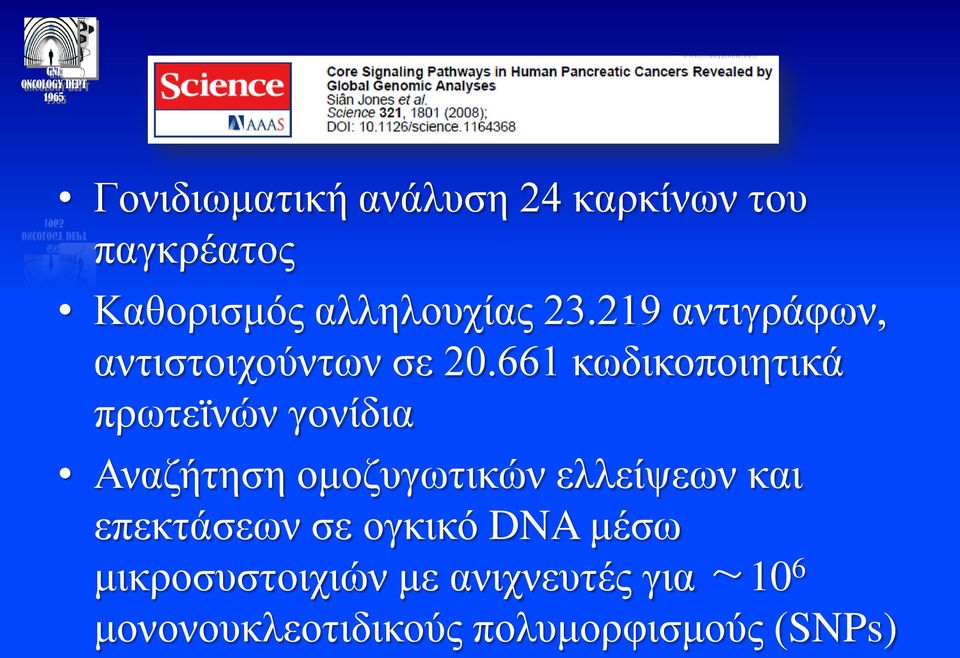 661 κωδικοποιητικά πρωτεϊνών γονίδια Αναζήτηση ομοζυγωτικών ελλείψεων και